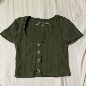 Camo Green Crop Top